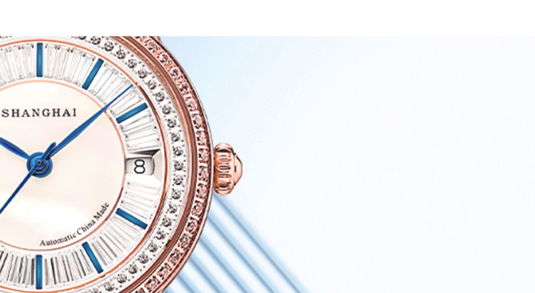 商品[国内直发] SHANGHAI WATCH|大都会系列·水晶 女士自动机械腕表,价格¥2832,第12张图片详细描述