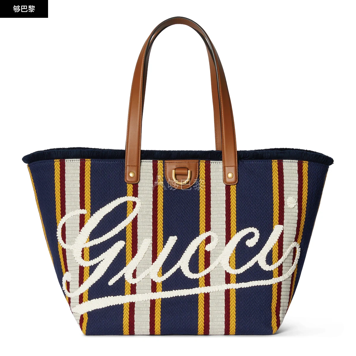 商品Gucci|【预售】 古驰 25春夏 男士 手提包 刺绣中号帆布托特包 818771 FAEF8 8796 ,价格¥17084,第2张图片详细描述