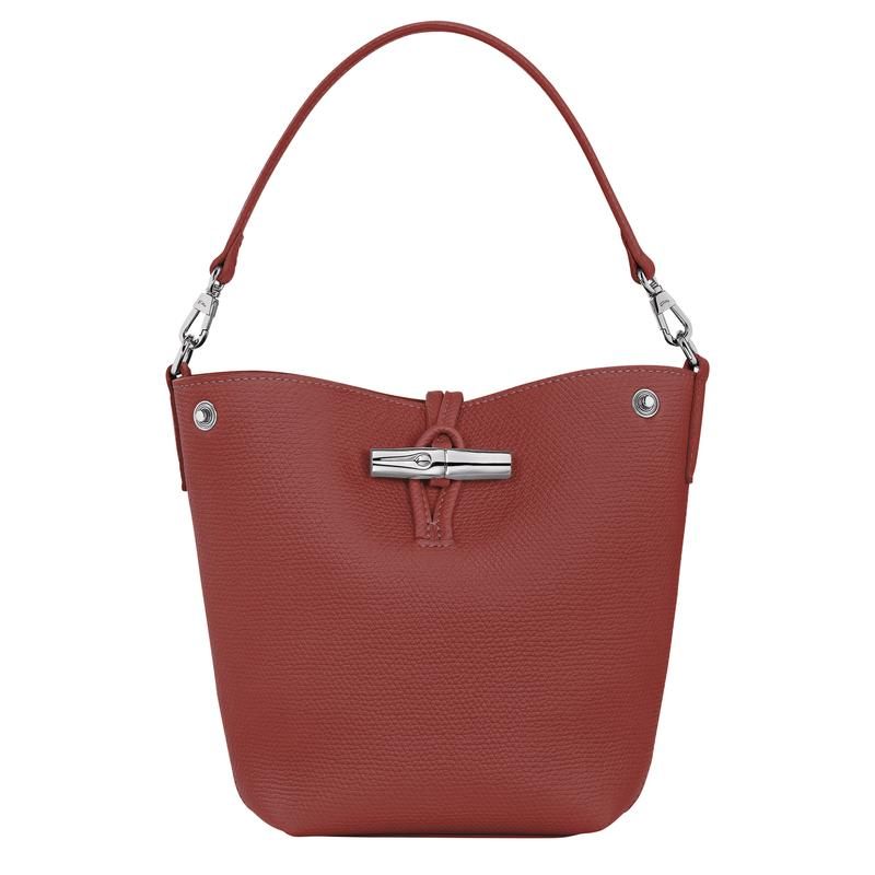 商品Longchamp|珑骧 Le Roseau系列超小号女士栗色皮革手提包 10279HFP404,价格¥4596,第3张图片详细描述