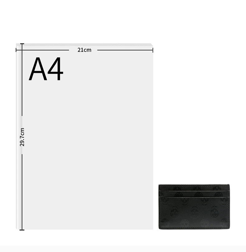商品Alexander McQueen|ALEXANDER MCQUEEN 亚历山大·麦昆 男士黑色小牛皮短款钱夹 602144-1AAAN-1000,价格¥682,第4张图片详细描述