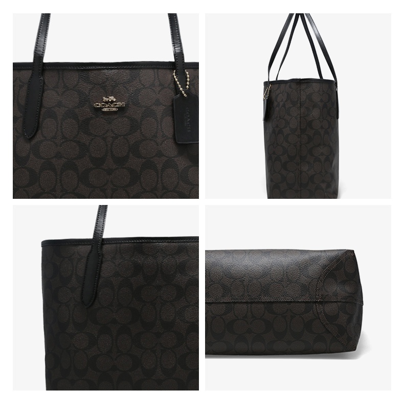 商品Coach|COACH 奥莱款大号女士PVC配皮单肩手提托特包5696IMAA8,价格¥1643,第7张图片详细描述