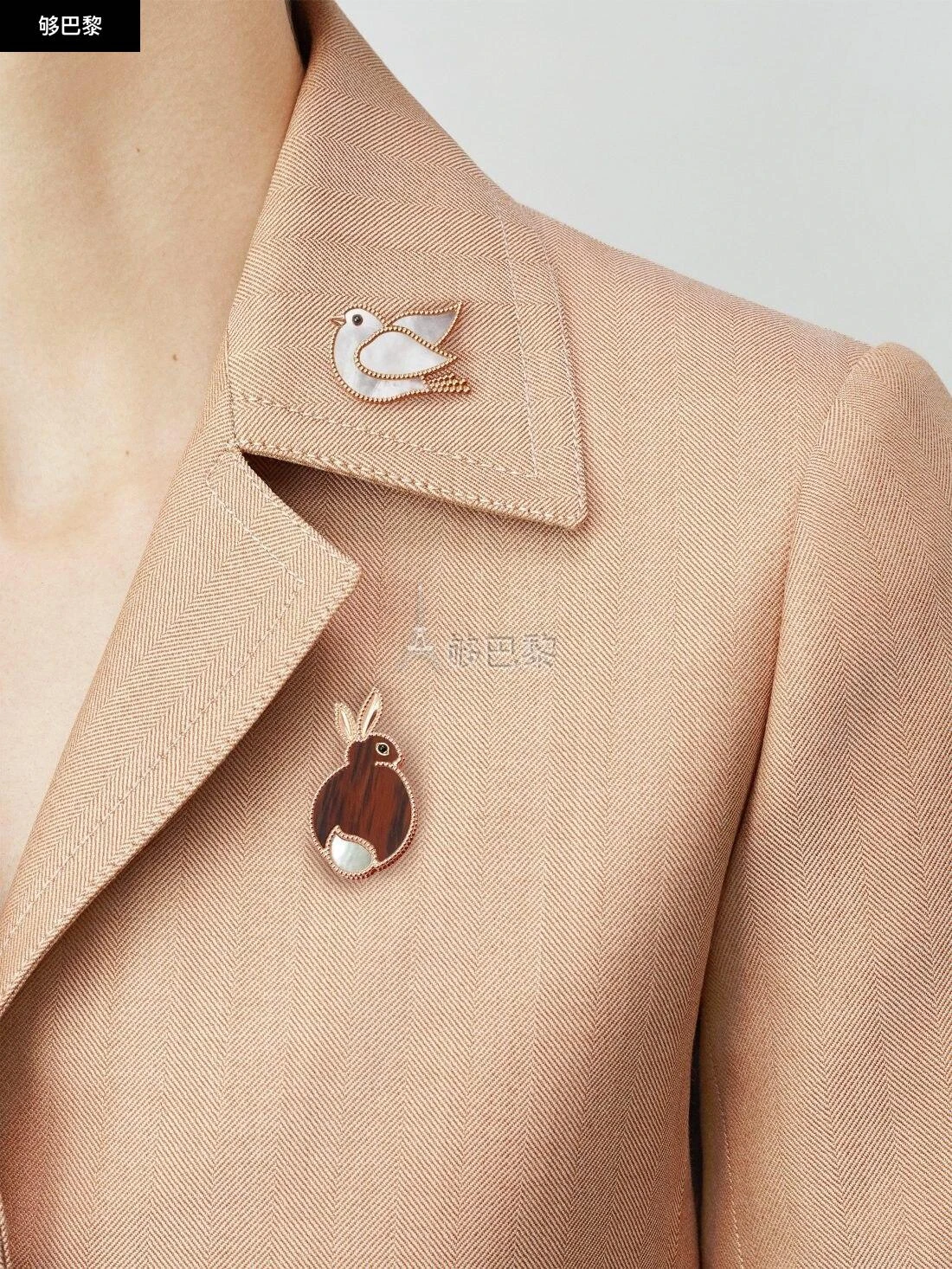 商品Van Cleef & Arpels|包邮包税【预售7天发货】 VCA梵克雅宝 23秋冬 女士 胸针 Lucky Animals Rabbit胸针 VCARP7UN00,价格¥57342,第5张图片详细描述