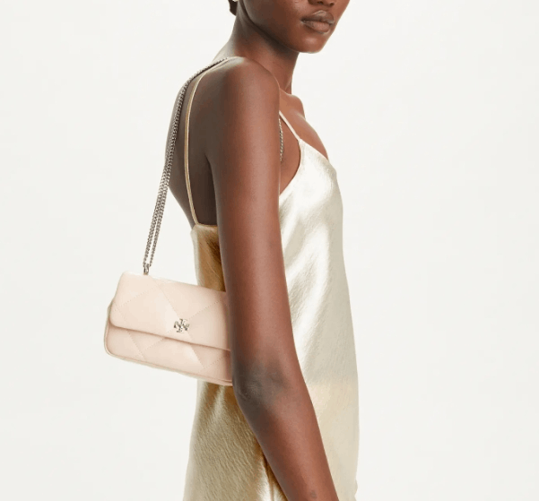 商品Tory Burch|汤丽柏琦女款Kira 菱格形绗缝迷你翻盖肩背斜挎包 （香港仓发货）,价格¥2121,第15张图片详细描述