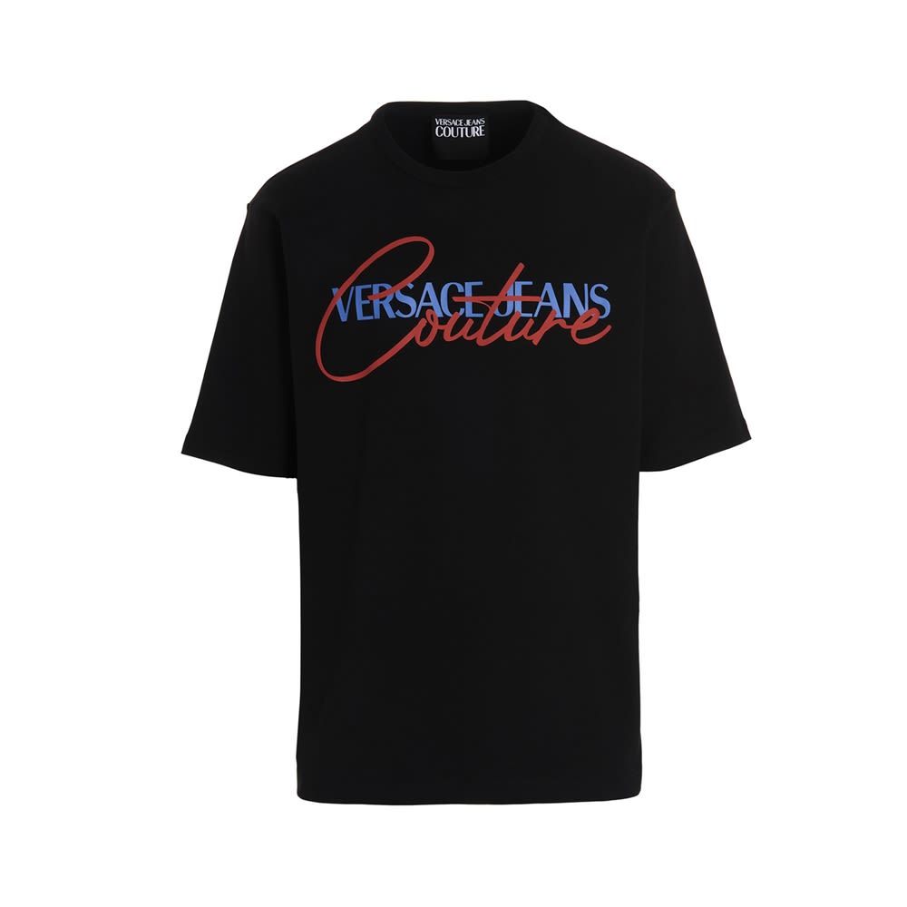 商品[国内直发] Versace|VERSACE JEANS 男士T恤黑色 72GAHT07-CJ02O-899,价格¥516,第1张图片详细描述