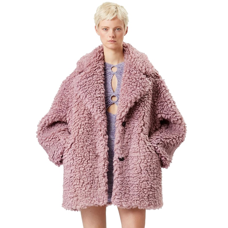 商品Isabel Marant|ISABEL MARANT 女士粉色涤纶长袖超大外套,价格¥8615,第2张图片详细描述