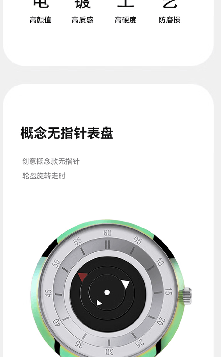 商品[国内直发] MLB|潮流创意个性无指针概念防水石英表女手表NY002-3,价格¥532,第5张图片详细描述