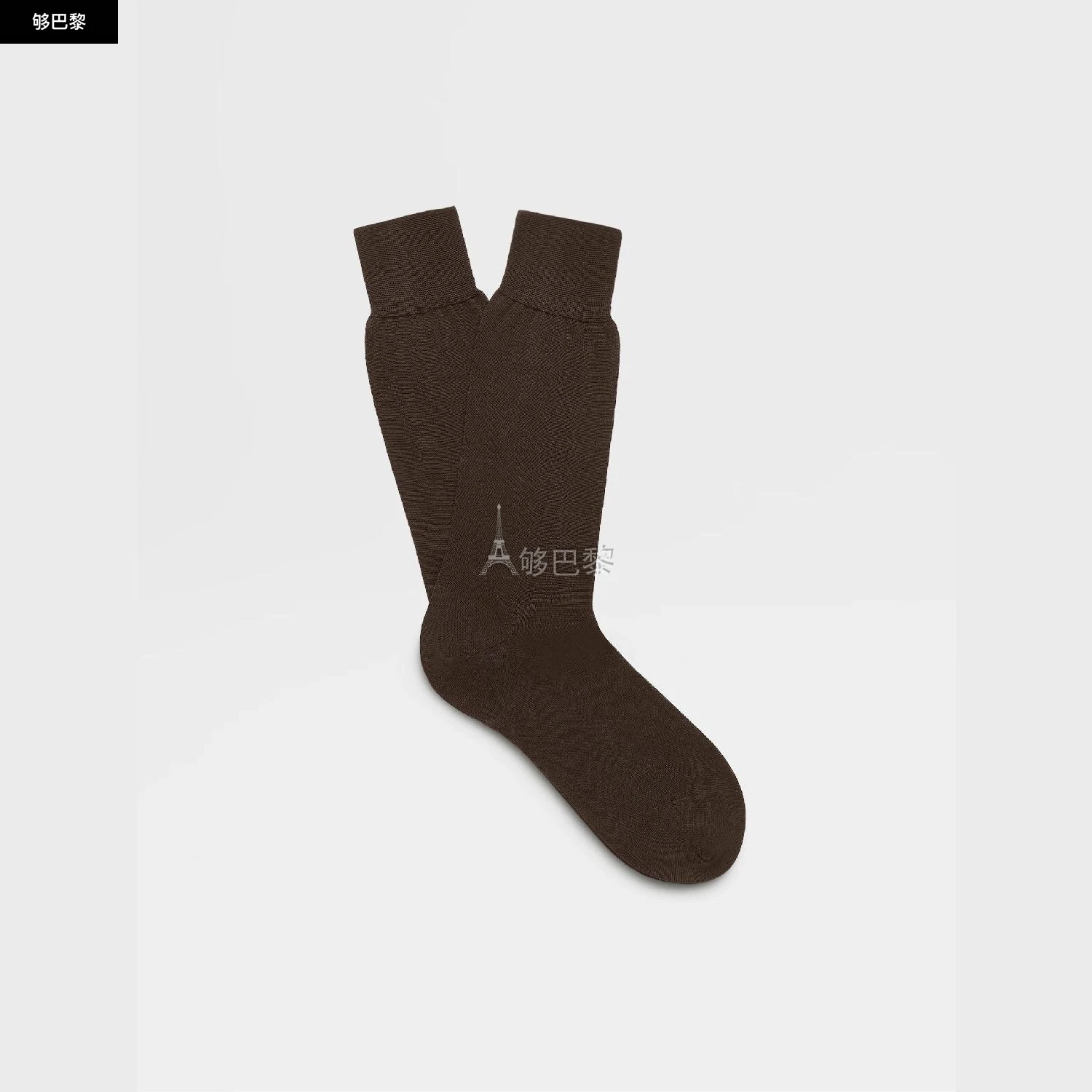 商品Zegna|【预售】 杰尼亚 24秋冬 男士 袜子 Brown Cotton Socks N4V40-011-202,价格¥683,第2张图片详细描述