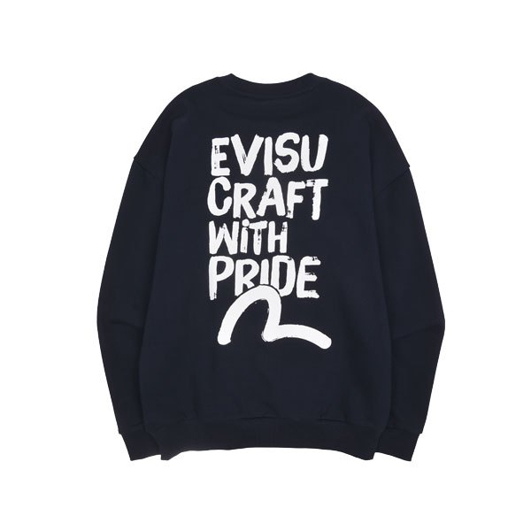 商品Evisu|【享贝家】韩版Evisu 惠美寿福神宽松T恤 男女同款 藏蓝色/灰色/粉色/米色（预售款，10天发货）EU5UTS942,价格¥220,第9张图片详细描述