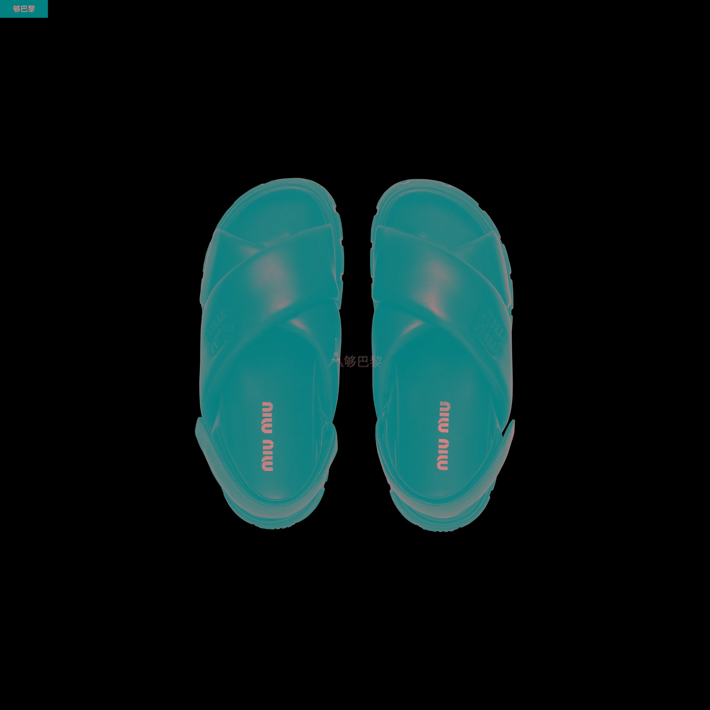 商品Miu Miu|包邮包税【预售7天发货】 MIUMIU缪缪 23秋冬 女士 厚底鞋 Sandales sportives en cuir nappa 5X879D_77F_F0002_F_050,价格¥6729,第7张图片详细描述