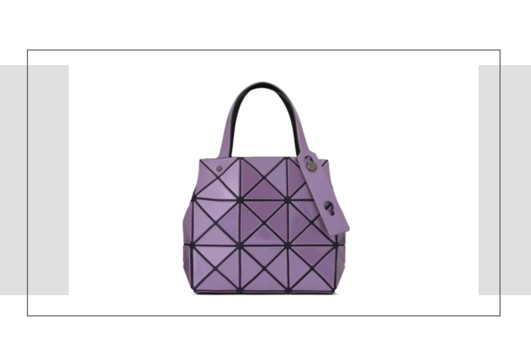 商品Issey Miyake|ISSEYMIYAKE三宅一生CARAT纯色简约三角折叠敞口尼龙托特包Tote购物袋手提包常规女款紫色 BB33-AG610-81,价格¥3823,第6张图片详细描述