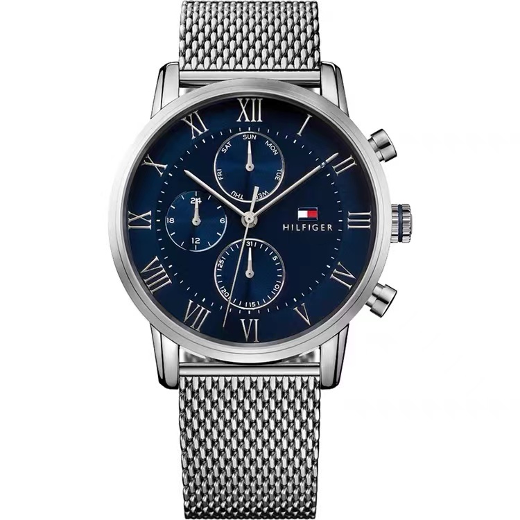 商品[国内直发] Tommy Hilfiger|tommy hilfiger汤米手表多功能星期日历石英表商务休闲防水男表,价格¥576,第8张图片详细描述