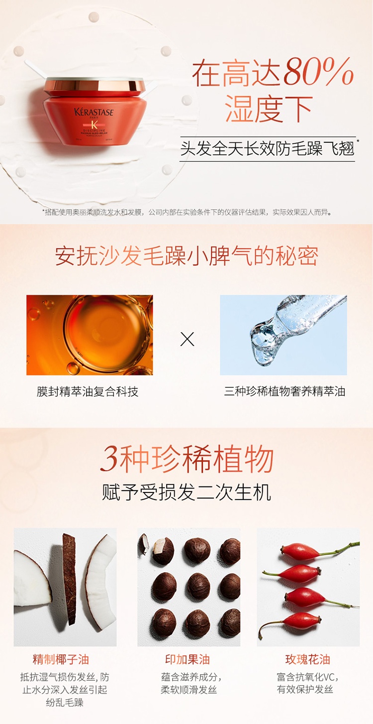 商品Kérastase|卡诗新奥丽柔顺发膜200ml,价格¥361,第4张图片详细描述