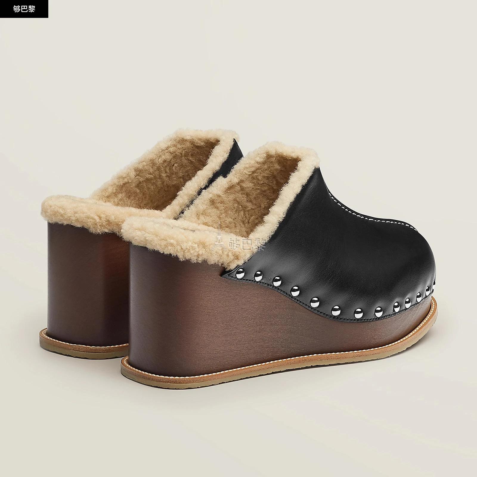 商品Hermes|包邮包税【预售7天发货】 HERMES爱马仕 24春夏 女士 厚底鞋 Mules Earth H221049Z 01370,价格¥8020,第5张图片详细描述
