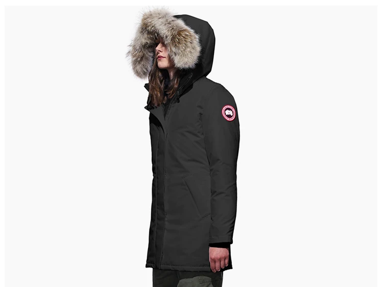 商品[国内直发] Canada Goose|CANADA GOOSE 黑色女士羽绒服 3037L-BLACK,价格¥7420,第16张图片详细描述