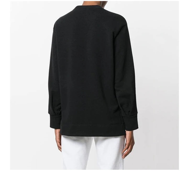 商品Fendi|FENDI 女士黑色金属条纹徽标毛衣 FAF028-8L4-F01UQ,价格¥2697,第7张图片详细描述