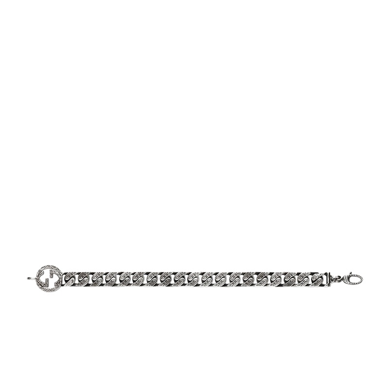 商品Gucci|GUCCI/古驰 925银GG图案手链,价格¥3962,第2张图片详细描述