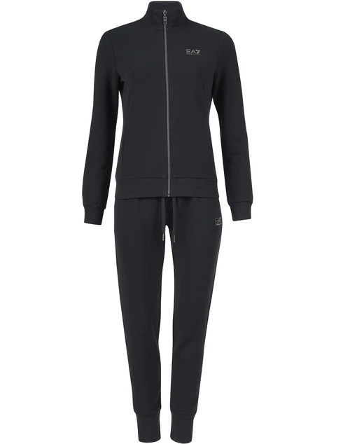 商品Emporio Armani|EMPORIO ARMANI 女士黑色棉质运动套装 6ZTV80-TJ24Z-1200,价格¥1202,第1张图片详细描述