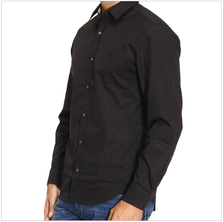 商品Burberry|Burberry 博柏利 男士黑色棉质长袖衬衫 3991162,价格¥1087,第20张图片详细描述