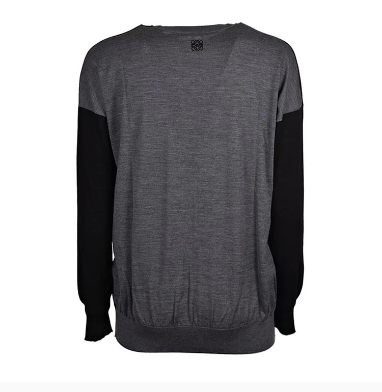 商品Loewe|LOEWE 男士黑色羊毛针织衫毛衣 H3109240CO-1114,价格¥2063,第5张图片详细描述
