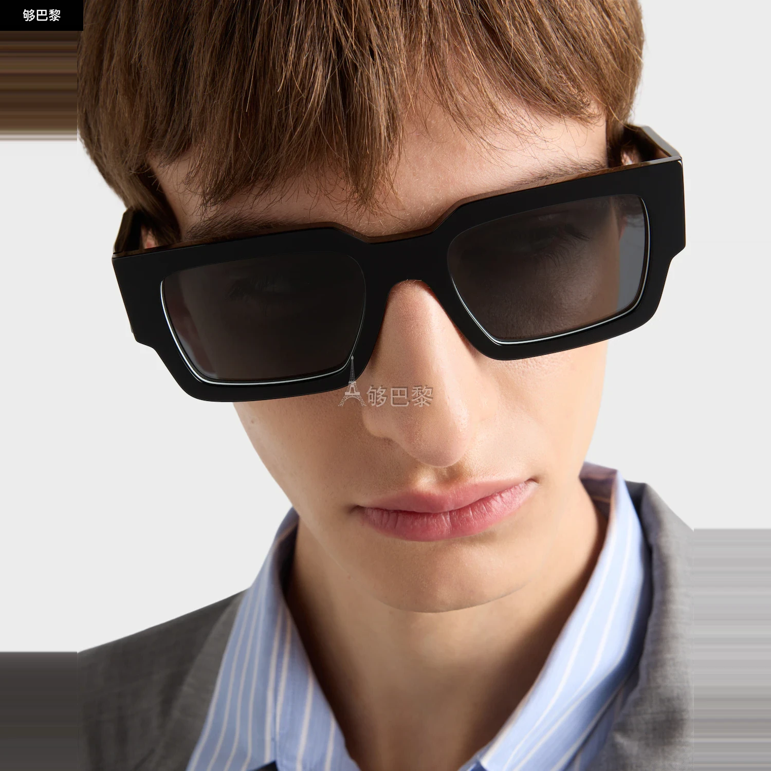 商品Prada|【预售】 普拉达 25春夏 男士 太阳眼镜 Lunettes de soleil Prada Symbole SPRB17_E16K_FE08Z_C_054 ,价格¥3563,第3张图片详细描述