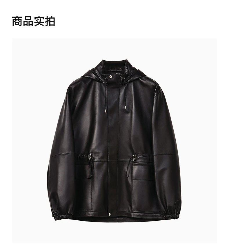 商品[国内直发] Loewe|LOEWE 男士纳帕蓝/黑色徒步连帽夹克  H526Y18L33-5938,价格¥20573,第4张图片详细描述