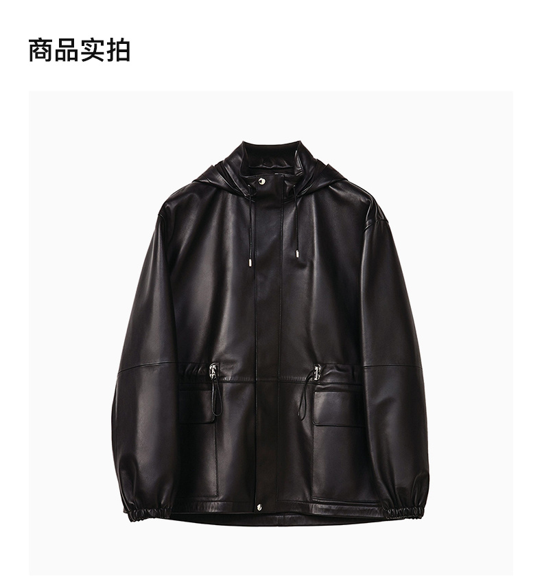 商品[国内直发] Loewe|LOEWE 男士纳帕蓝/黑色徒步连帽夹克  H526Y18L33-5938,价格¥27777,第4张图片详细描述