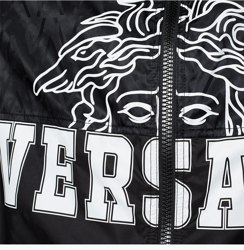 商品[国内直发] Versace|VERSACE 男士黑色尼龙夹克 A84360-A232567-A4008,价格¥6672,第8张图片详细描述