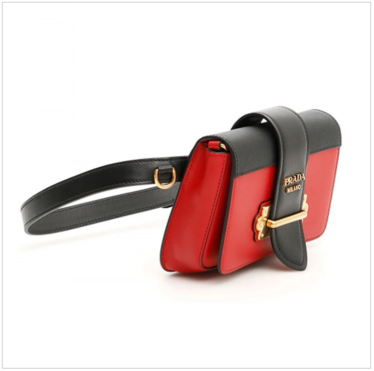 商品[国内直发] Prada|PRADA 红色女士腰包 1BL004-2BB0-F0C9F-V-OCH,价格¥9081,第4张图片详细描述