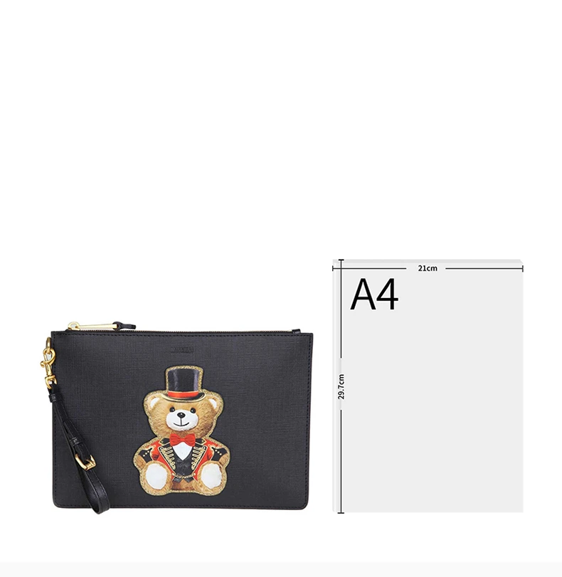 商品Moschino|MOSCHINO 莫斯奇诺 女士黑色手拿包 8429-8210-1555,价格¥1647,第4张图片详细描述