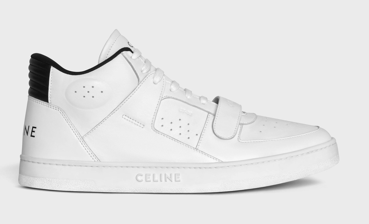 商品Celine|CELINE 男士白色皮革运动鞋 342823-542C-01OK,价格¥4268,第3张图片详细描述