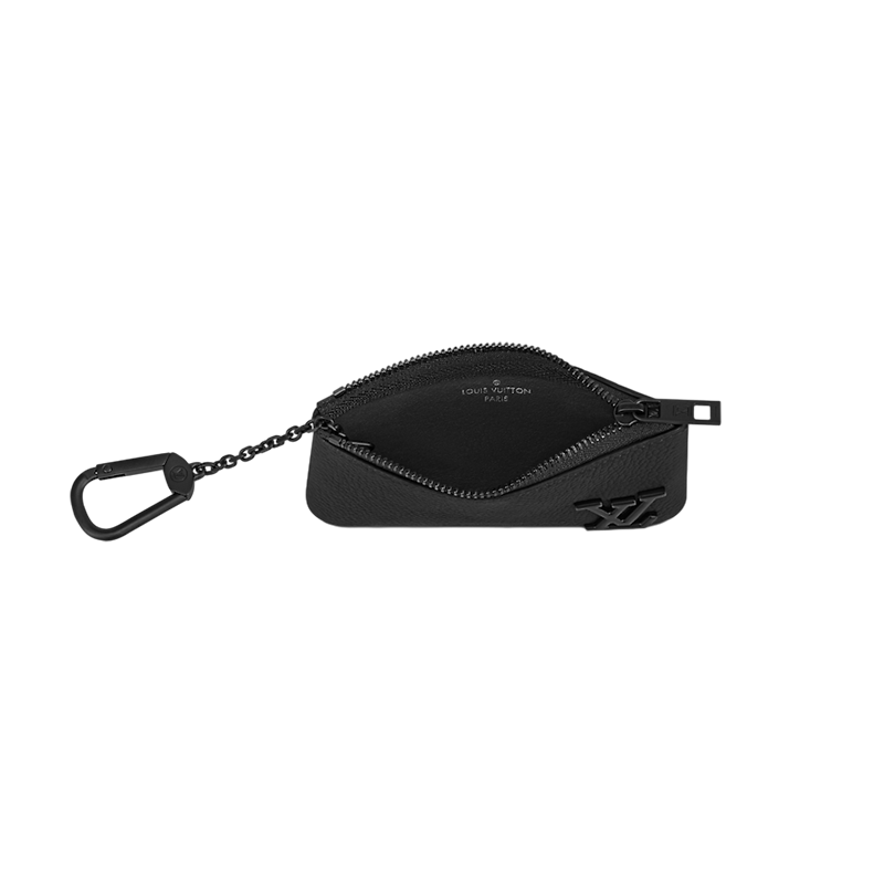 商品Louis Vuitton|路易威登男士黑色牛皮带挂钩零钱包/钥匙包 M81031,价格¥3215,第4张图片详细描述