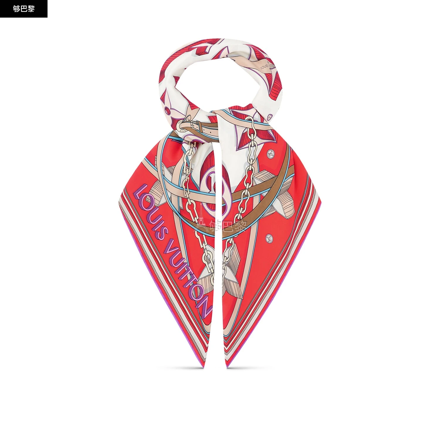 商品Louis Vuitton|【预售】 LV路易威登 25春夏 女士 围巾 ULTIMATE 3D 90 方巾 M78835 ,价格¥5044,第2张图片详细描述
