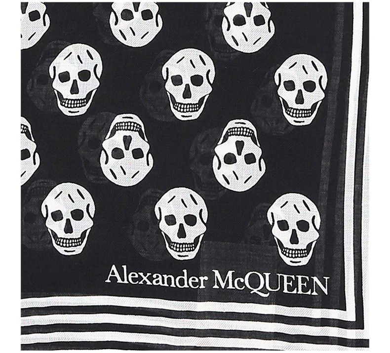 商品Alexander McQueen|ALEXANDER MCQUEEN 拼色女士围巾 590934-3418Q-1078,价格¥812,第6张图片详细描述