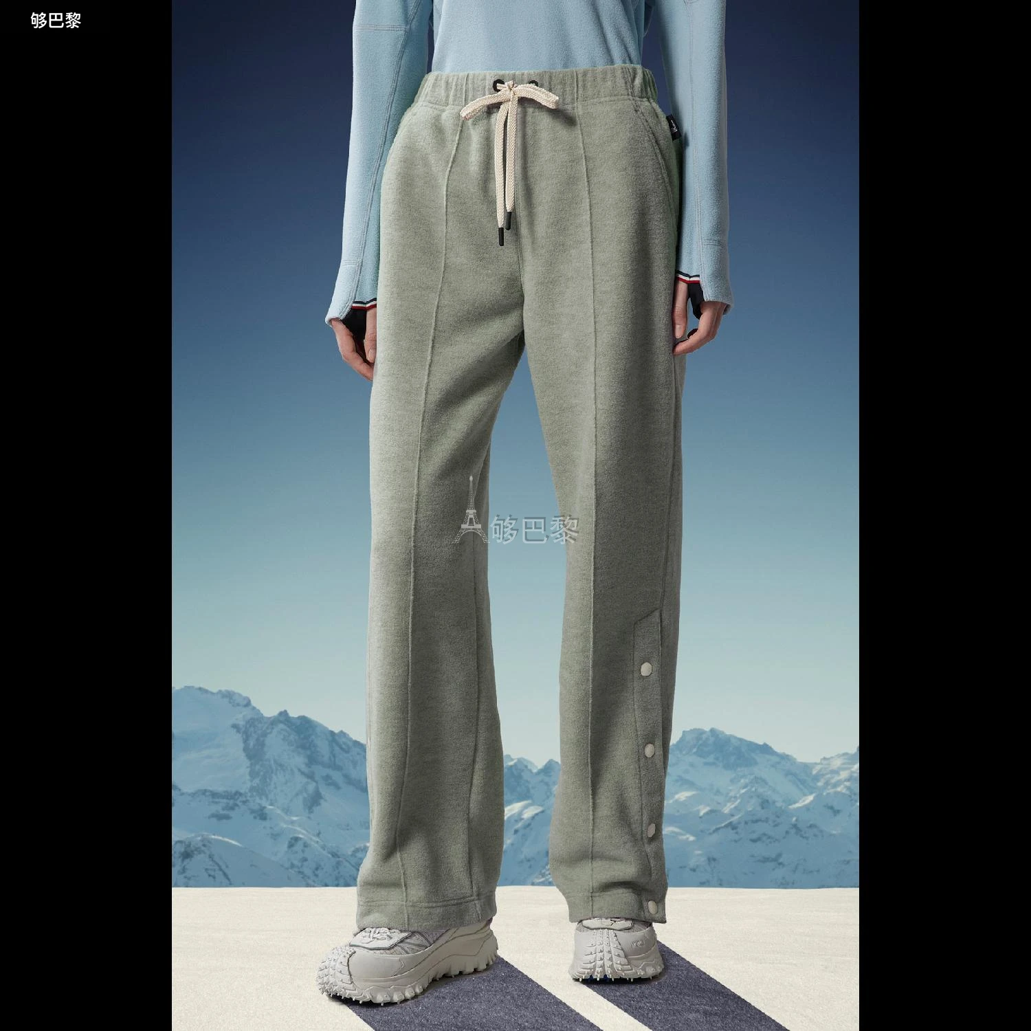 商品Moncler|【预售】 MONCLER 盟可睐 25春夏 女士 休闲裤 女士抓绒运动裤 I20988H0000389A1Z819 ,价格¥5453,第6张图片详细描述