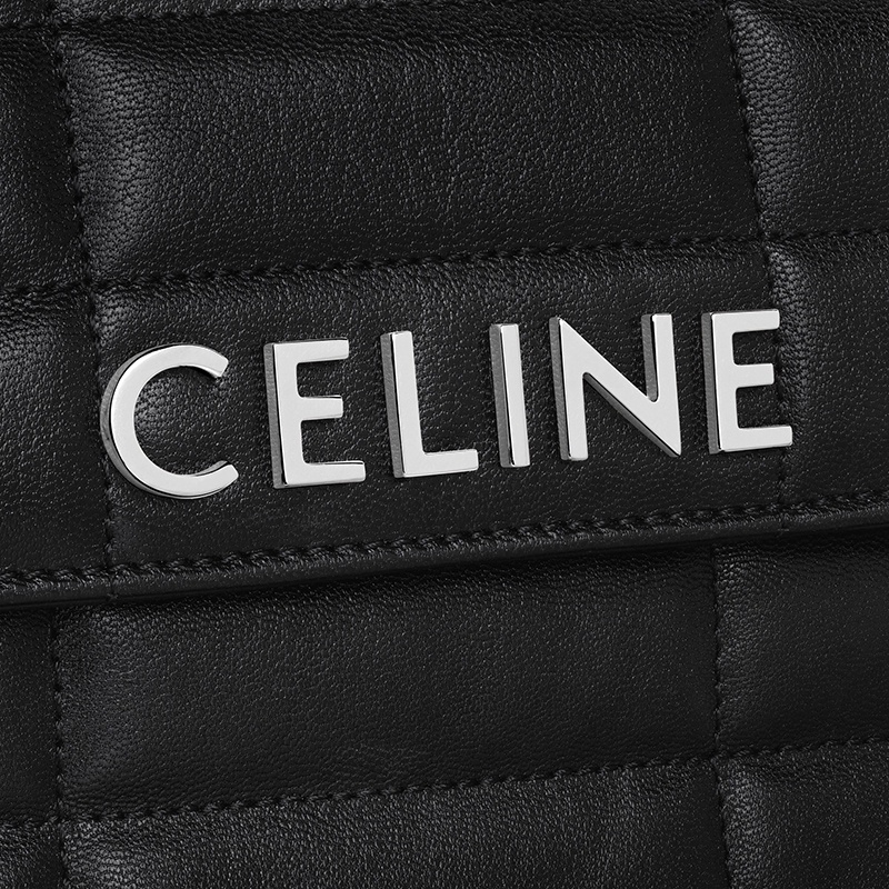 商品Celine|赛琳 23新款 男士黑色绗缝山羊皮单肩链条包,价格¥21512,第2张图片详细描述
