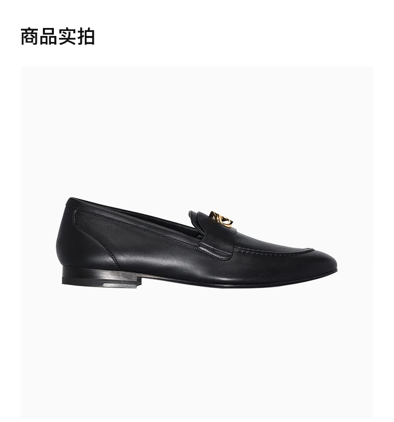 商品[国内直发] Givenchy|GIVENCHY 女士黑色小羊皮G链细节乐福鞋 BE2011E12Q-001,价格¥5622,第4张图片详细描述