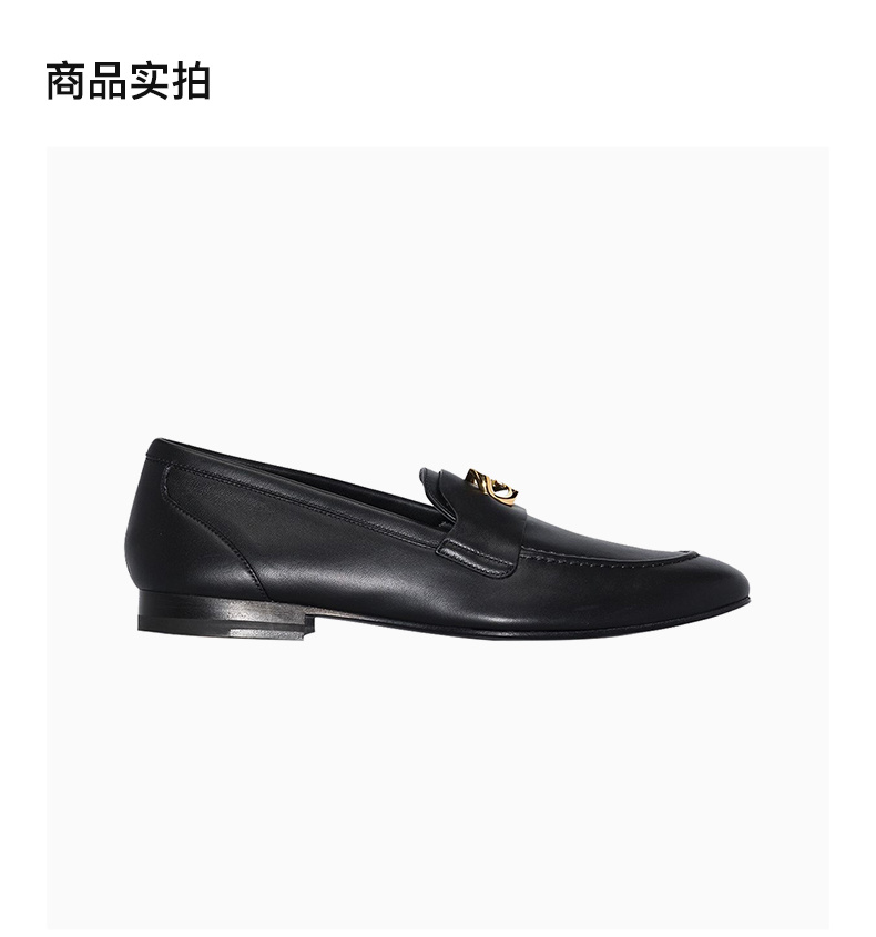 商品[国内直发] Givenchy|GIVENCHY 女士黑色小羊皮G链细节乐福鞋 BE2011E12Q-001,价格¥5514,第4张图片详细描述