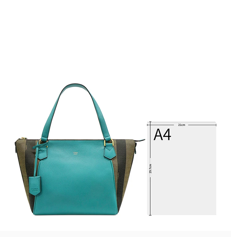 商品[国内直发] Fendi|FENDI 孔雀蓝女士手提包 8BL127-Q0Z-F0N9H,价格¥6883,第3张图片详细描述