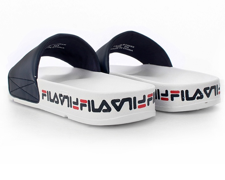 商品Fila|【享贝家FILA 斐乐拖鞋运动款 白蓝色FS1SLB1003XWNV,价格¥150,第6张图片详细描述