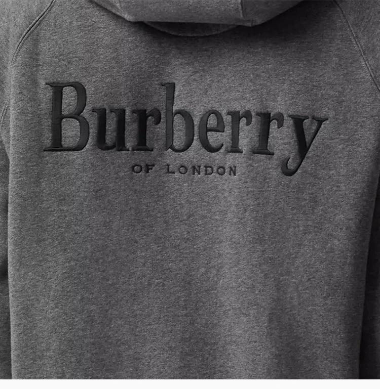 商品Burberry|Burberry 博柏利 男士灰色连帽休闲运动外套 8007121,价格¥3202,第8张图片详细描述