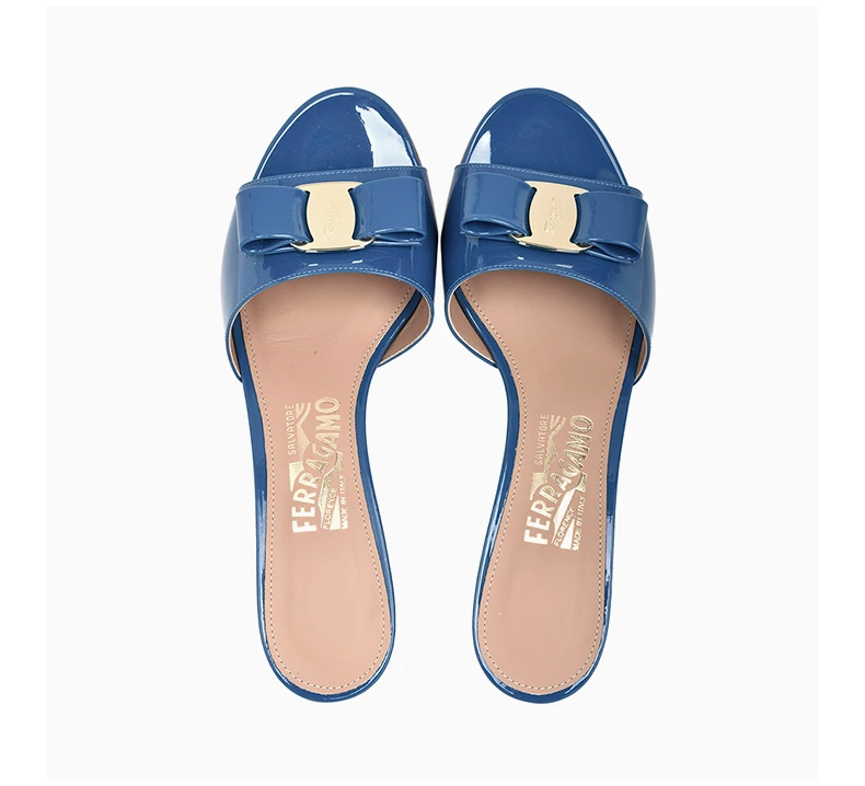 商品Salvatore Ferragamo|Salvatore Ferragamo 菲拉格慕 女士露趾高跟拖鞋 0709025,价格¥2298,第6张图片详细描述