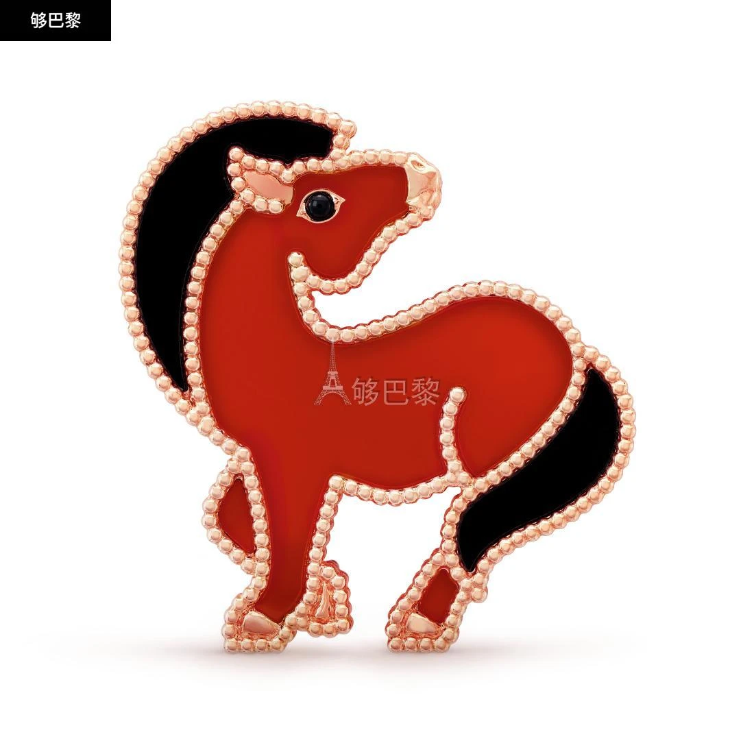 商品Van Cleef & Arpels|包邮包税【预售7天发货】 VCA梵克雅宝 23秋冬 女士 胸针 Lucky Animals Horse胸针 VCARP5LJ00,价格¥69971,第3张图片详细描述