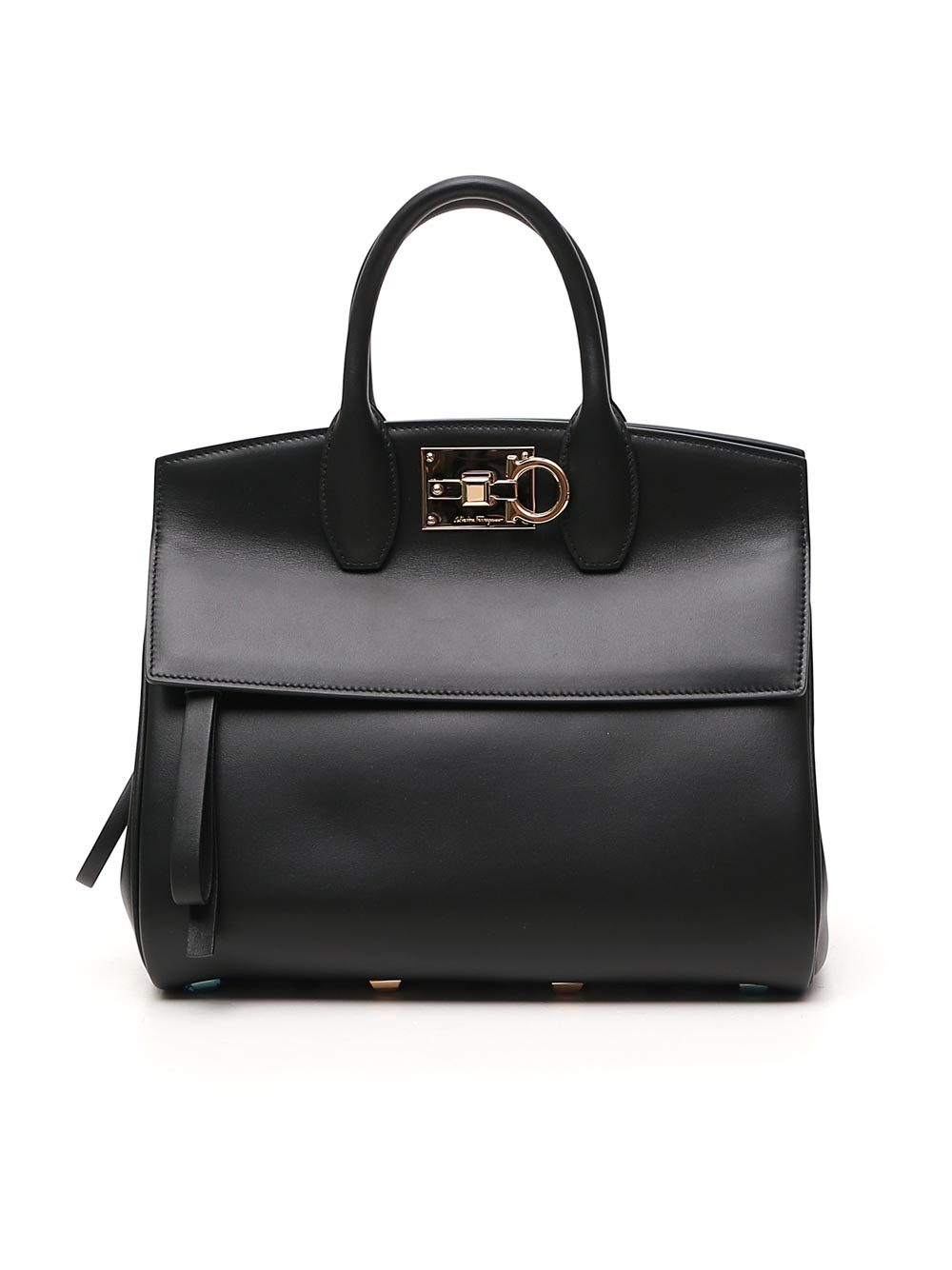 商品[国内直发] Salvatore Ferragamo|SALVATORE FERRAGAMO 菲拉格慕 女士黑色手提包 21H159-0696448,价格¥11609,第5张图片详细描述