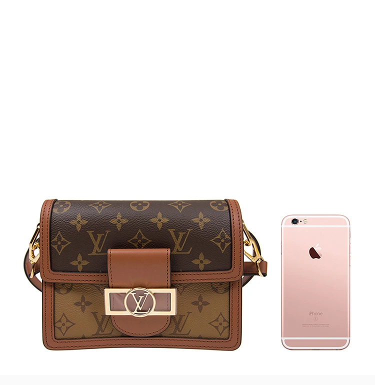 商品[国内直发] Louis Vuitton|【专柜直采】Louis Vuitton 路易 威登  女士皮革啡色手袋MINI DAUPHINE M44580,价格¥29422,第4张图片详细描述