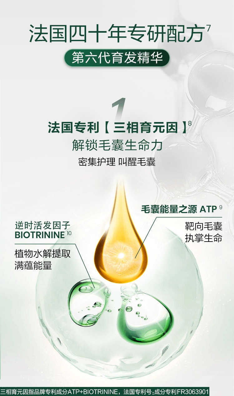 商品[国内直发] René Furterer|馥绿德雅三相固发育发精华液 5.5ML*8,价格¥368,第6张图片详细描述