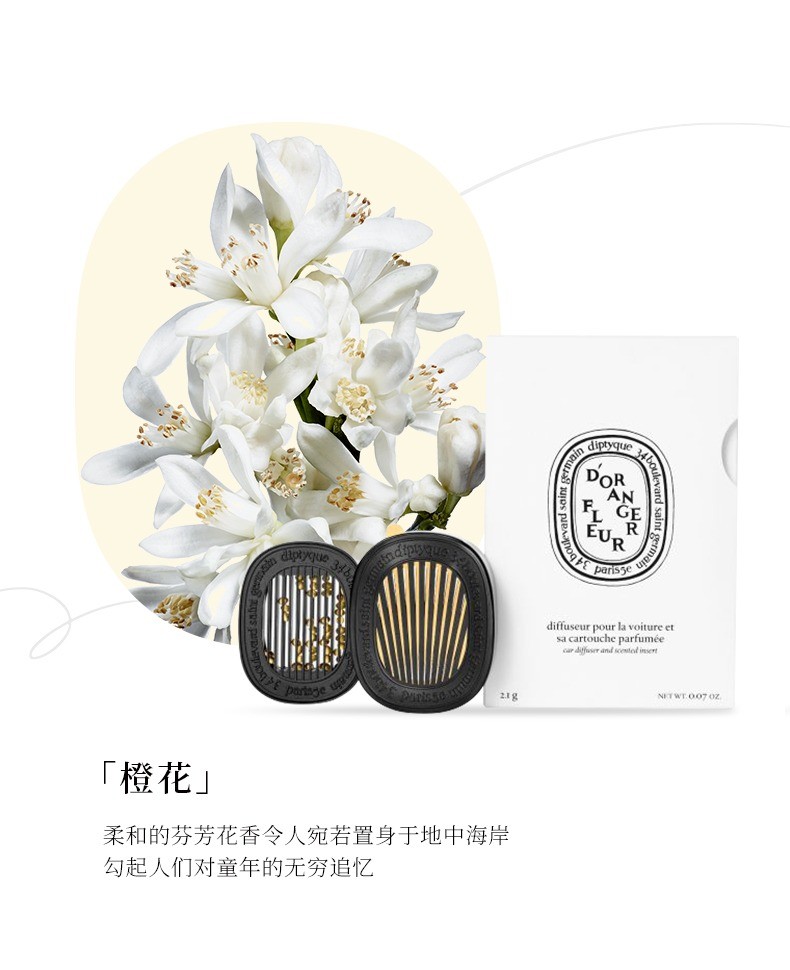商品Diptyque|Diptyque蒂普提克全系列套装 车载扩香器2.1g 可开关,价格¥770,第10张图片详细描述