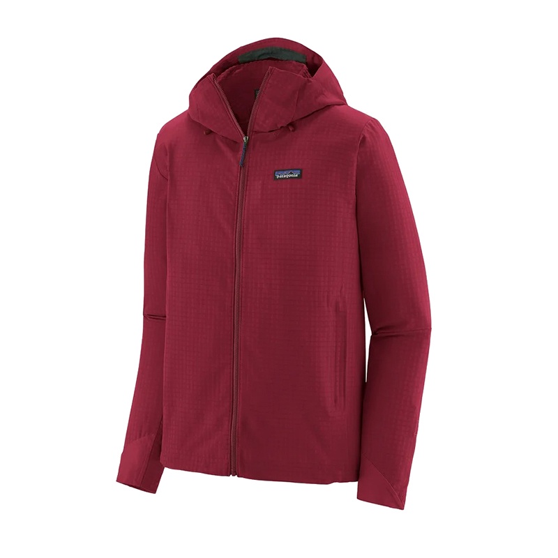 商品Patagonia|Patagonia/巴塔哥尼亚 男士红色涤纶混纺徽标拉链连帽杉,价格¥2125,第2张图片详细描述