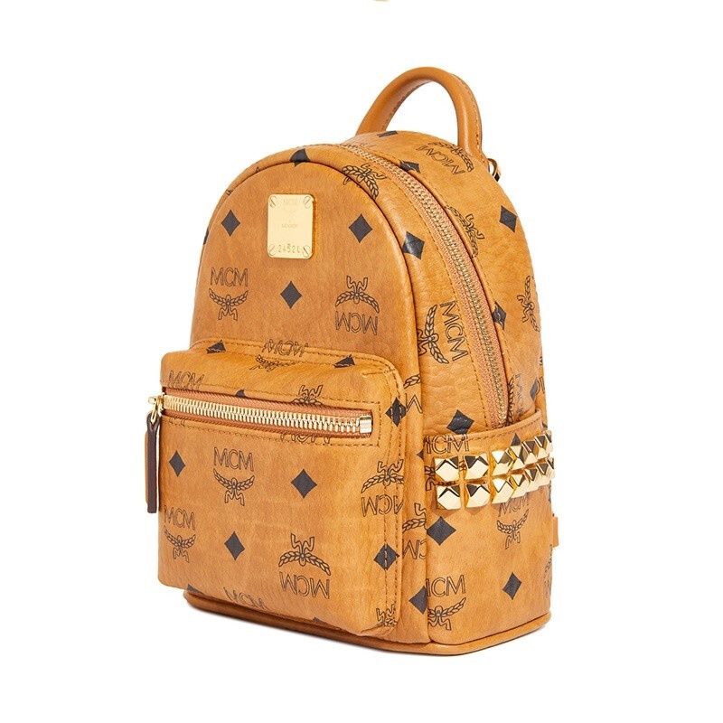 商品[国内直发] MCM|MCM 女士Stark Visetos系列超迷你款黑色经典LOGO印花人造革�双肩背包 MMKAAVE13CO001,价格¥4647,第5张图片详细描述