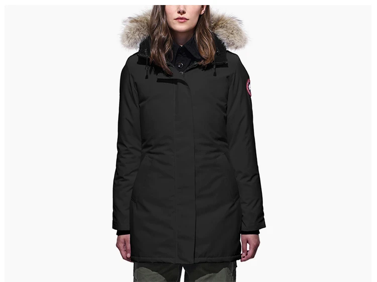 商品[国内直发] Canada Goose|CANADA GOOSE 黑色女士羽绒服 3037L-BLACK,价格¥7420,第15张图片详细�描述