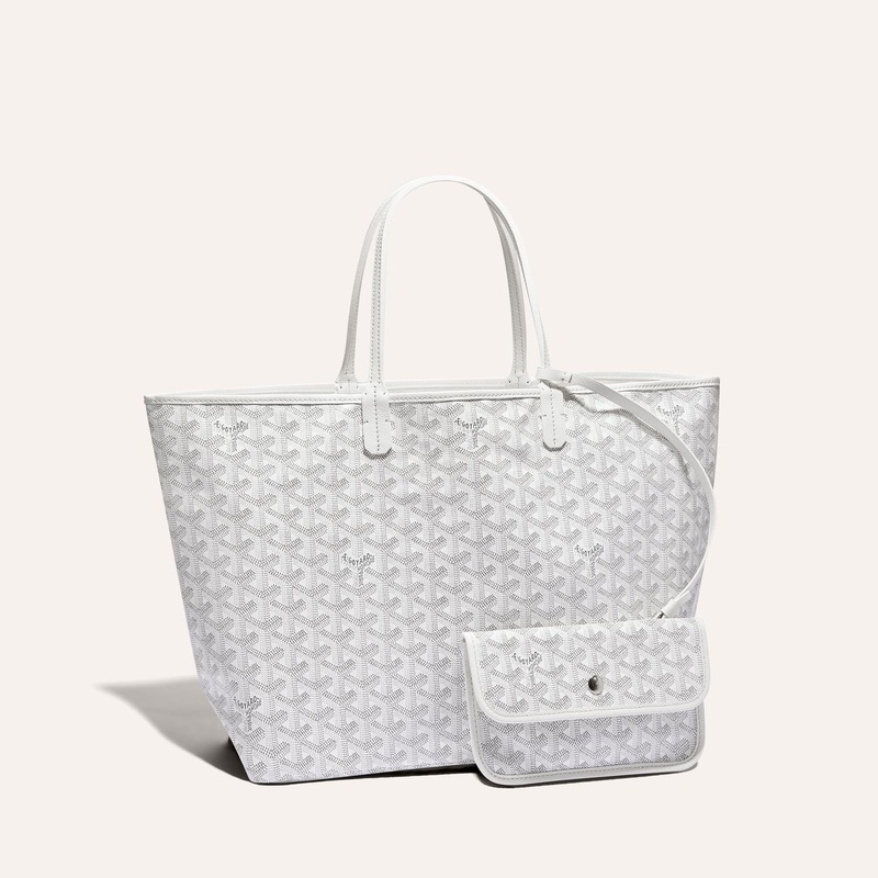 商品Goyard|高雅德 Saint Louis PM男女黑色帆布/小牛皮手提包 STLOUIPMLTY01CL03P（十色可选）,价格¥13567,第29张图片详细描述